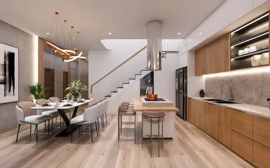 Phòng bếp - Concept nhà phố anh Phát, Tân Bình - Phong cách Modern