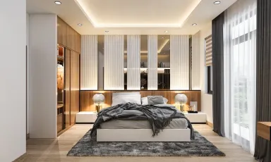 Phòng ngủ - Concept nhà phố chị Linh, quận 12 - Phong cách Modern