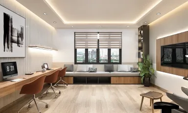  Phòng làm việc - Concept nhà phố chị Linh, quận 12 - Phong cách Modern 