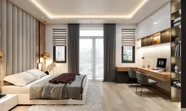  Phòng ngủ - Concept nhà phố chị Linh, quận 12 - Phong cách Modern 