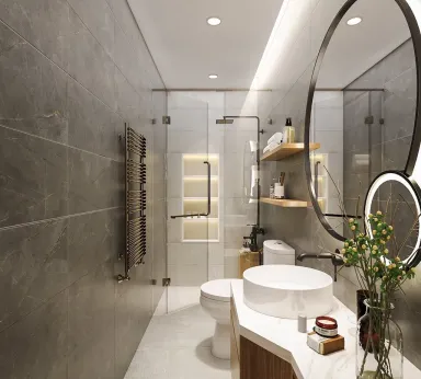 Phòng tắm - Concept nhà phố chị Linh, quận 12 - Phong cách Modern