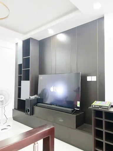 Phòng khách - Nhà phố chị Nữ, quận 12 - Phong cách Neo Classic