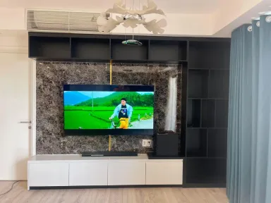 Phòng khách - Cải tạo nhà phố anh Phú, Masteri Thảo Điền - Phong cách Modern