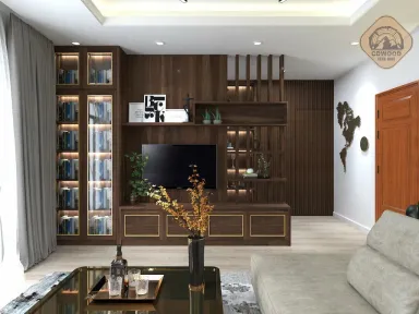 Phòng khách - Concept thiết kế nhà phố Bình Tân - Phong cách Modern