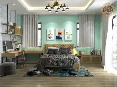 Phòng ngủ - Concept thiết kế nhà phố Bình Tân - Phong cách Modern