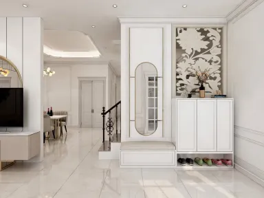 Phòng khách - Concept thiết kế nhà phố Tân Phú - Phong cách Neo Classic