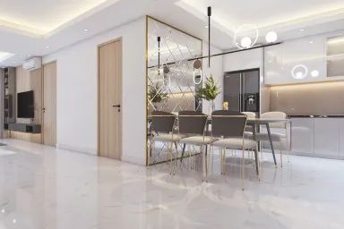 Phòng bếp Phòng cho bé - Concept thiết kế căn hộ HomyLand 2 quận 9 - Phong cách Modern