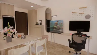 Phòng bếp - Concept thiết kế căn hộ Picity High Park Quận 12 - Phong cách Minimalist