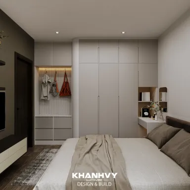 Phòng ngủ - Concept thiết kế nhà phố liền kề Swan Park - The Garden Town 2 - Phong cách Modern
