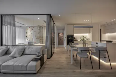 Phòng bếp - Concept thiết kế căn hộ chung cư Hà Đô - Phong cách Modern