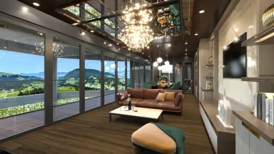  Phòng khách - Concept thiết kế nội thất penthouse quận 7 - Phong cách Modern 