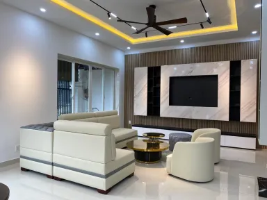 Phòng khách - Cải tạo biệt thự Bình Thạnh - Phong cách Modern