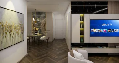 Phòng khách - Căn hộ chung cư quận 7 - Phong cách Modern