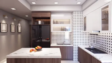 Phòng bếp Phòng ăn - Concept Căn hộ Masteri Thảo Điền - Phong cách Modern