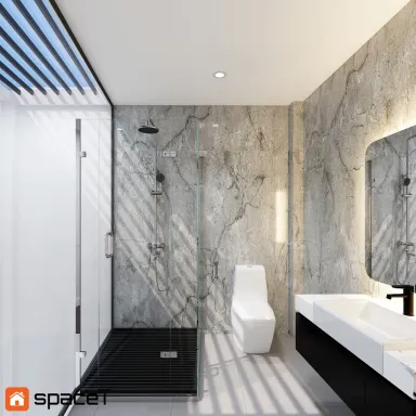 Phòng tắm - Concept nội thất Nhà phố Quận 4 - Phong cách Modern