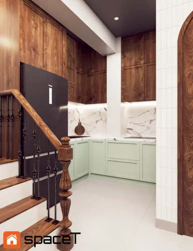 Phòng bếp - Concept nội thất Nhà phố Hồ Văn Huê - Phong cách Minimalist