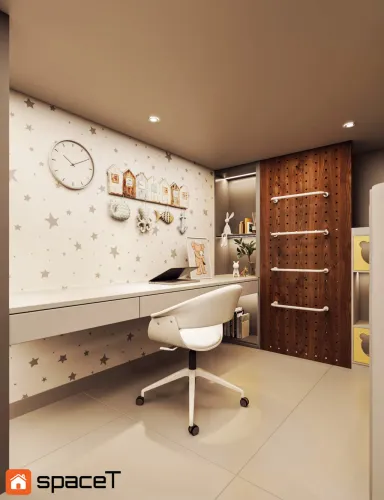 Phòng làm việc - Concept nội thất Nhà phố Hồ Văn Huê - Phong cách Minimalist