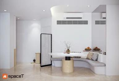 Phòng ăn - Concept nội thất Căn hộ Sunrise City View - Phong cách Minimalist