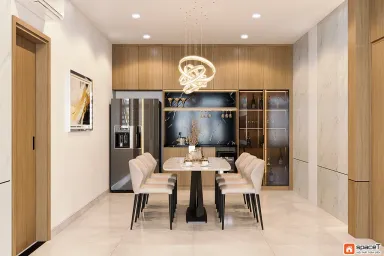 Phòng ăn - Concept nội thất Nhà phố Sư Vạn Hạnh Quận 10 - Phong cách Minimalist