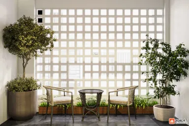 Lô gia - Concept nội thất Nhà phố Sư Vạn Hạnh Quận 10 - Phong cách Minimalist