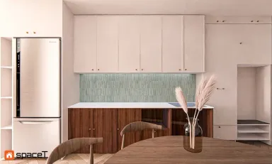 Phòng bếp - Concept nội thất Căn hộ River Panorama Quận 7 - Phong cách Modern