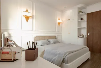 Phòng ngủ - Concept nội thất Căn hộ II Sora Bình Dương - Phong cách Neo Classic