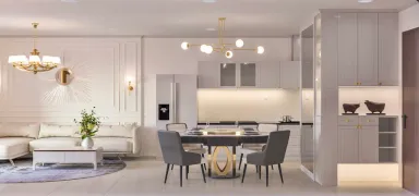 Phòng bếp Phòng ăn - Concept nội thất Căn hộ II Sora Bình Dương - Phong cách Neo Classic