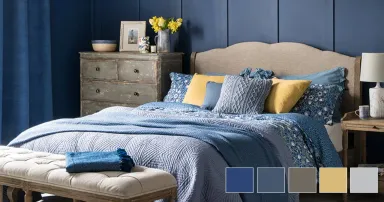 9 ý tưởng phối màu xanh dương cho phòng ngủ