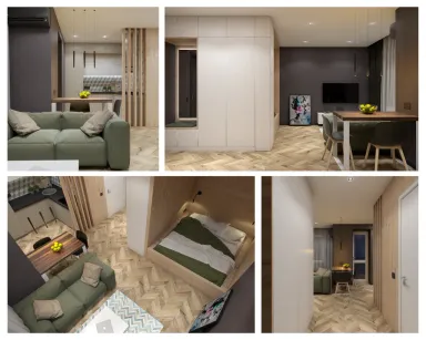 Top 30+ mẫu thiết kế căn hộ 1 phòng ngủ đẹp và hiện đại nhất 2024