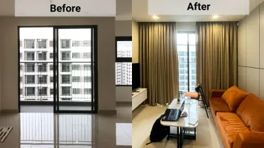 Phòng khách - Ở một mình, tôi chọn làm nhà thông minh - hiện đại 