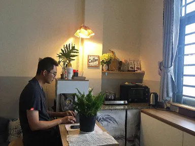 Phòng bếp Phòng làm việc - Tổ ấm chỉ 27m2 nhưng vẫn tươm tất, đủ công năng 