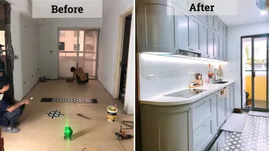 Phòng bếp - Ý tưởng cải tạo nhà phong cách Indochine kết hợp Modern
