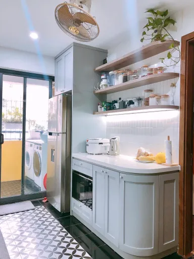 Phòng bếp - Ý tưởng cải tạo nhà phong cách Indochine kết hợp Modern