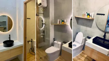 Phòng tắm - Nhà thoáng đãng, tươi mát nhờ trang trí nội thất với gỗ và cây xanh