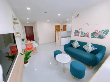 Căn hộ với những điểm nhấn sắc màu vui mắt