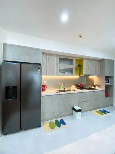 Phòng bếp Phòng làm việc - Chưa đến 300 triệu hoàn thiện nội thất cho căn hộ 3 PN 88m2