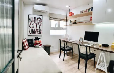 Phòng làm việc - Căn hộ với ý tưởng thiết kế nội thất để giúp nhà sáng và rộng hơn