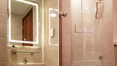 Phòng tắm - Căn hộ phong cách tân cổ điển, nội thất cao cấp với tông màu trắng trang nhã 