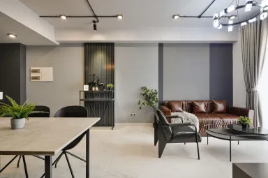 Phòng khách - Căn hộ phong cách Bauhaus: tối giản, tiện nghi một cách tinh tế