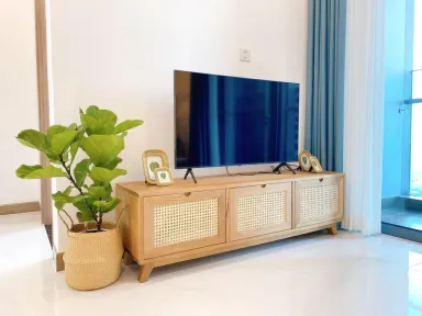 Phòng ngủ Phòng khách - Trang trí căn hộ 51m2 như homestay cạnh biển chỉ 65 triệu đồng