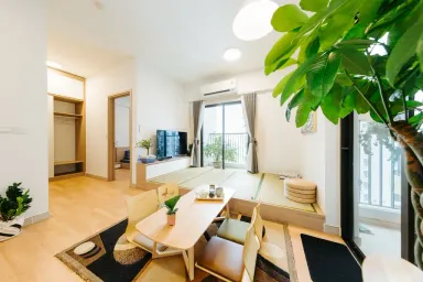 Căn hộ tối giản với ý tưởng phòng khách kiểu Nhật 