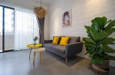 Phòng khách - Homestay vợ chồng mình làm khi “bỏ thủ đô về biển”