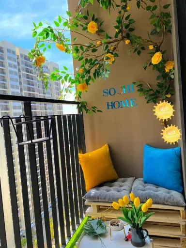 Lô gia - Tự đóng nội thất bằng gỗ pallet: tiết kiệm tối ưu mà nhà vẫn xinh 