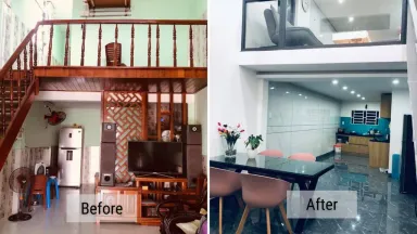 Cải tạo ngoạn mục nhà cấp 4 mặt tiền quốc lộ chỉ với 200 triệu