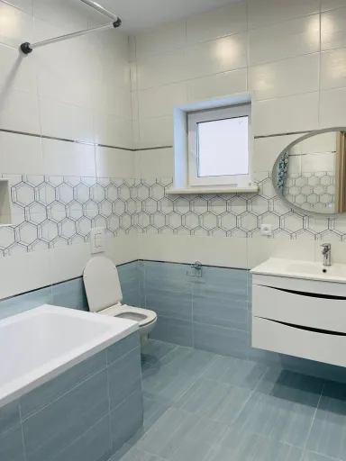 Phòng tắm - Tổ ấm ở Nga của vợ chồng mình: hiện đại, đơn giản giao thoa Á- Âu