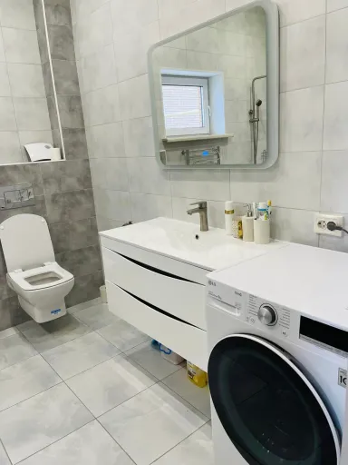 Phòng tắm - Tổ ấm ở Nga của vợ chồng mình: hiện đại, đơn giản giao thoa Á- Âu