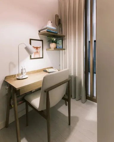 Phòng làm việc - Tổ ấm 40m2 của vợ chồng 2 con phong cách Mid-century modern 
