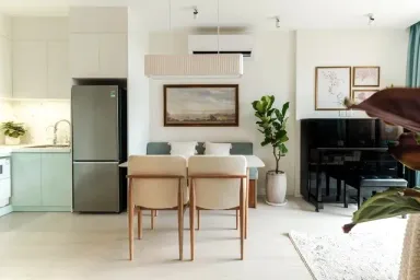 Phòng ăn - Tổ ấm 40m2 của vợ chồng 2 con phong cách Mid-century modern 
