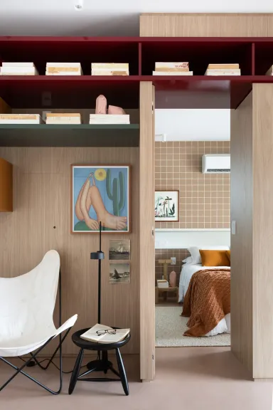 Lối vào - Căn hộ 40m2 phối màu ngẫu hứng của gia chủ yêu thời trang