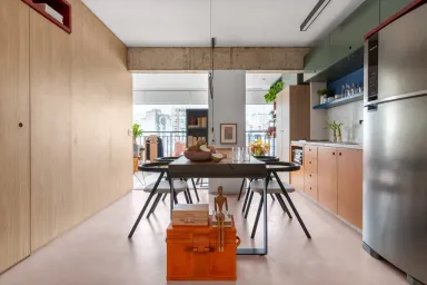 Phòng ăn - Căn hộ 40m2 phối màu ngẫu hứng của gia chủ yêu thời trang